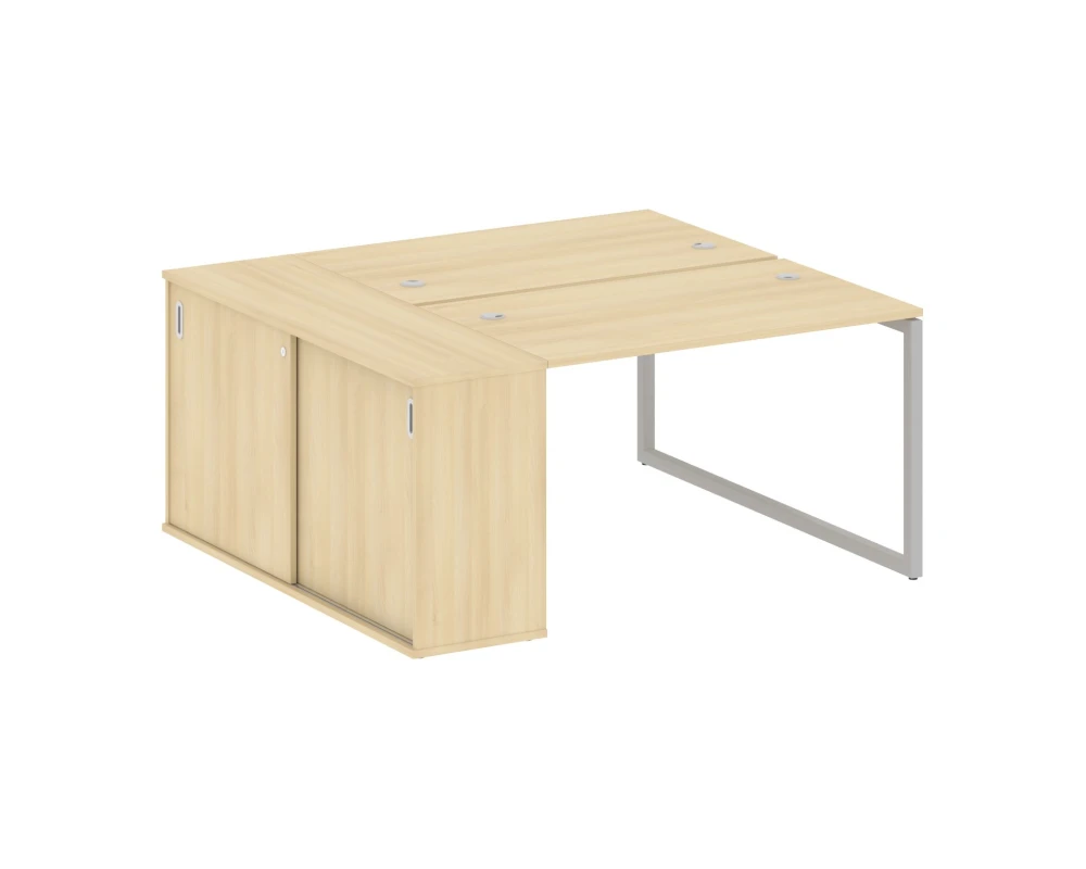 Рабочая станция с шкафом-купе на О-образном м/к 1610x1475x750 Метал Систем Куатро 4х4 / Metal System Quattro 4x4