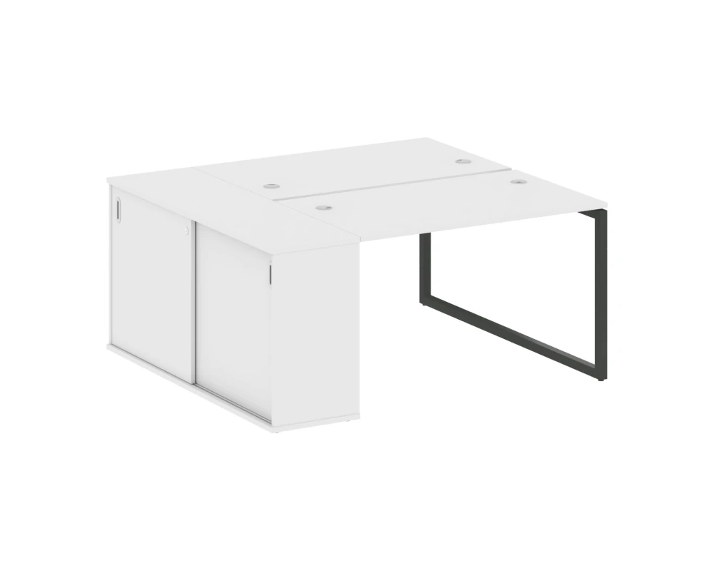 Рабочая станция с шкафом-купе на О-образном м/к 1610x1475x750 Метал Систем Куатро 4х4 / Metal System Quattro 4x4