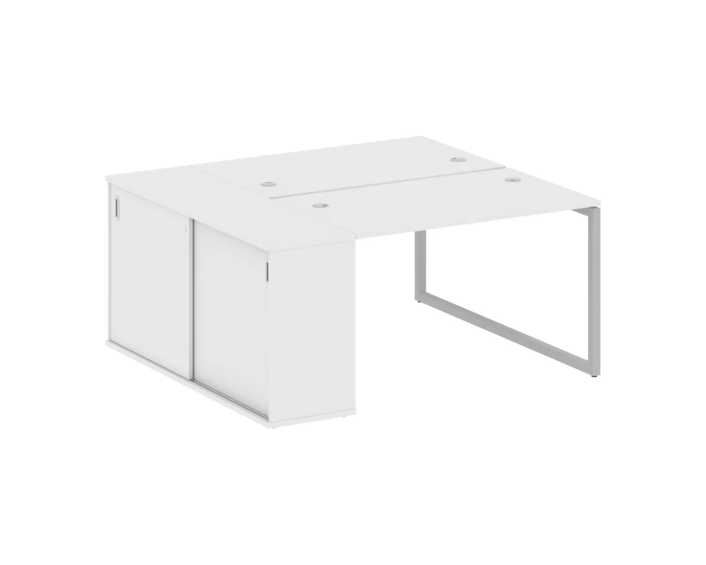 Рабочая станция с шкафом-купе на О-образном м/к 1610x1475x750 Метал Систем Куатро 4х4 / Metal System Quattro 4x4