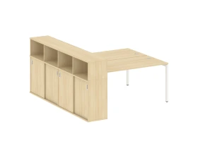 Рабочая станция с шкафом-купе на П-образном м/к 2010x2332x1098 Метал Систем Куатро 4х4 / Metal System Quattro 4x4 images