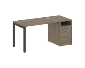 Рабочая станция с тумбой на П-образном м/к 1612x720x750 Метал Систем Куатро 5x5 / Metal System Quattro 5x5 images