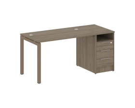 Рабочая станция с тумбой на П-образном м/к 1612x720x750 Метал Систем Куатро 5x5 / Metal System Quattro 5x5 images