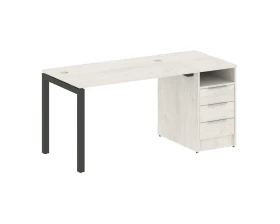 Рабочая станция с тумбой на П-образном м/к 1612x720x750 Метал Систем Куатро 5x5 / Metal System Quattro 5x5 images