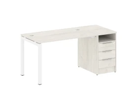 Рабочая станция с тумбой на П-образном м/к 1612x720x750 Метал Систем Куатро 5x5 / Metal System Quattro 5x5 images