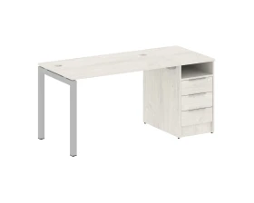 Рабочая станция с тумбой на П-образном м/к 1612x720x750 Метал Систем Куатро 5x5 / Metal System Quattro 5x5 images