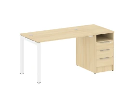 Рабочая станция с тумбой на П-образном м/к 1612x720x750 Метал Систем Куатро 5x5 / Metal System Quattro 5x5 images