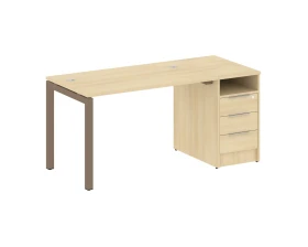 Рабочая станция с тумбой на П-образном м/к 1612x720x750 Метал Систем Куатро 5x5 / Metal System Quattro 5x5 images