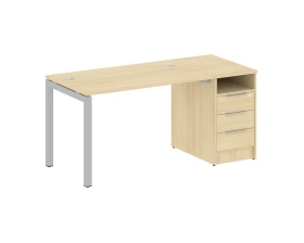 Рабочая станция с тумбой на П-образном м/к 1612x720x750 Метал Систем Куатро 5x5 / Metal System Quattro 5x5 images