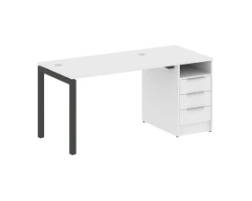 Рабочая станция с тумбой на П-образном м/к 1612x720x750 Метал Систем Куатро 5x5 / Metal System Quattro 5x5 images