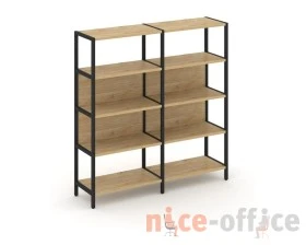 Двухсекционный стеллаж четырехярусный 1590х400х1613 Шелф Систем / Shelf System images