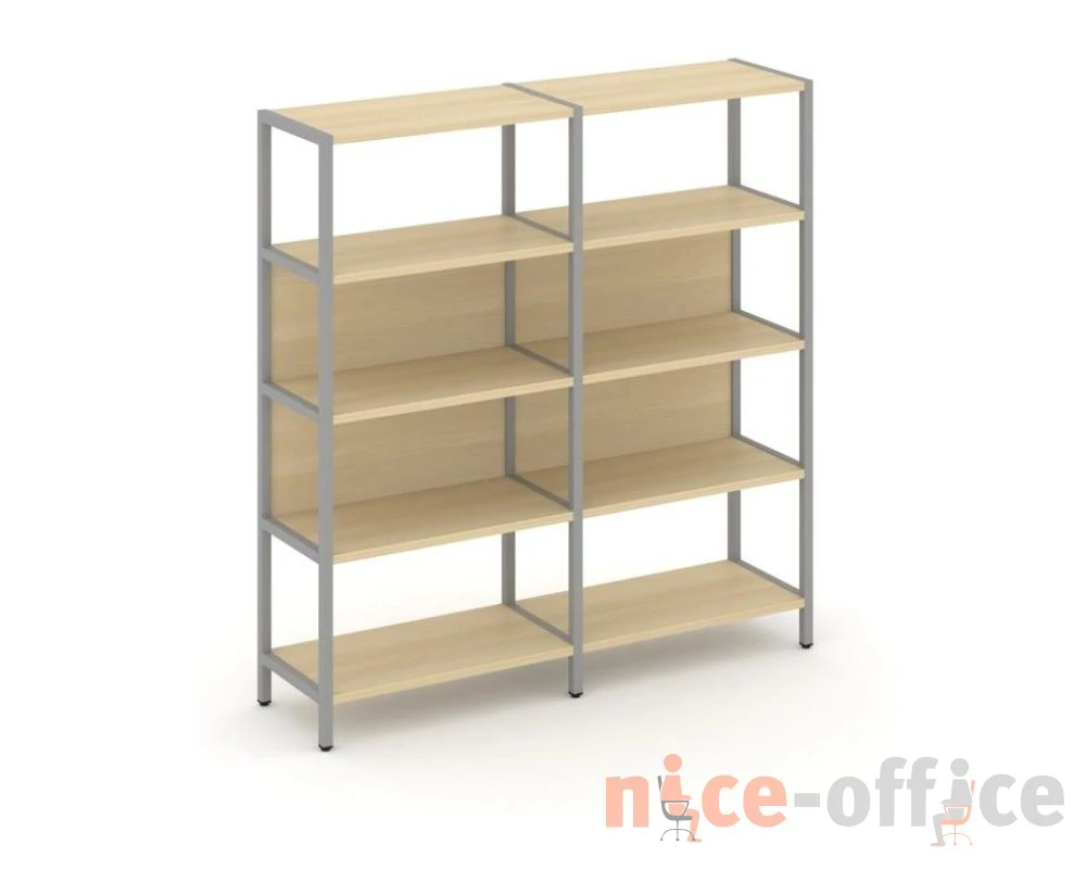 Двухсекционный стеллаж четырехярусный 1590х400х1613 Шелф Систем / Shelf System
