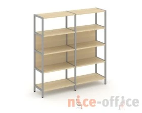 Двухсекционный стеллаж четырехярусный 1590х400х1613 Шелф Систем / Shelf System images