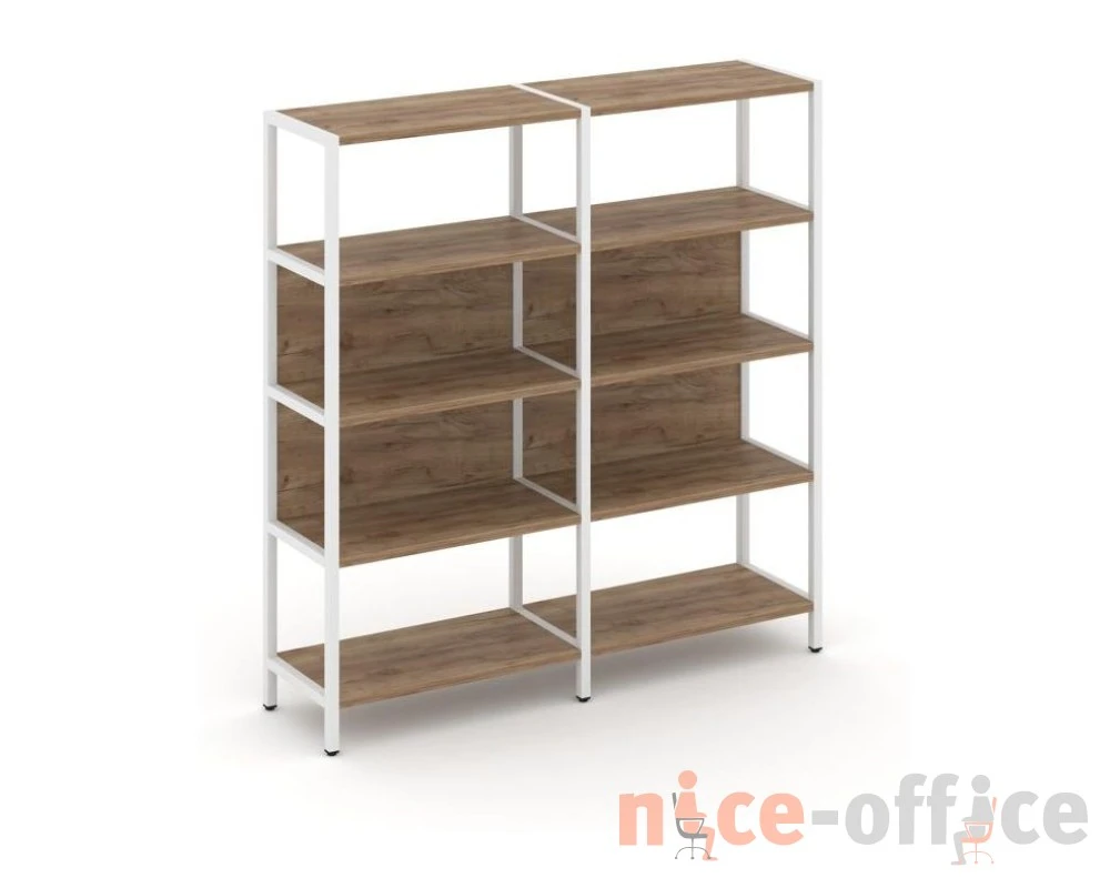 Двухсекционный стеллаж четырехярусный 1590х400х1613 Шелф Систем / Shelf System