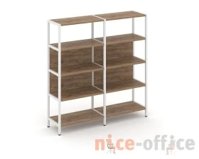 Двухсекционный стеллаж четырехярусный 1590х400х1613 Шелф Систем / Shelf System images