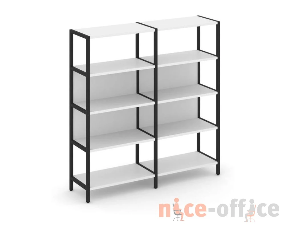 Двухсекционный стеллаж четырехярусный 1590х400х1613 Шелф Систем / Shelf System