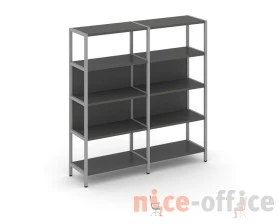 Двухсекционный стеллаж четырехярусный 1590х400х1613 Шелф Систем / Shelf System images
