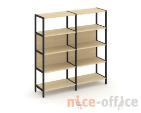 Двухсекционный стеллаж четырехярусный 1590х400х1613 Шелф Систем / Shelf System images
