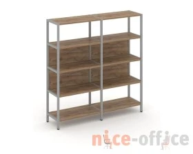 Двухсекционный стеллаж четырехярусный 1590х400х1613 Шелф Систем / Shelf System images