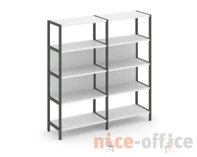 Двухсекционный стеллаж четырехярусный 1590х400х1613 Шелф Систем / Shelf System images