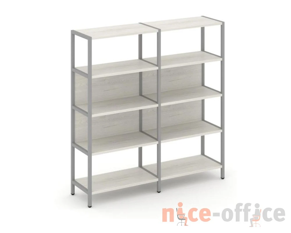 Двухсекционный стеллаж четырехярусный 1590х400х1613 Шелф Систем / Shelf System