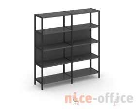 Двухсекционный стеллаж четырехярусный 1590х400х1613 Шелф Систем / Shelf System images