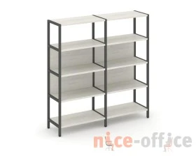 Двухсекционный стеллаж четырехярусный 1590х400х1613 Шелф Систем / Shelf System images