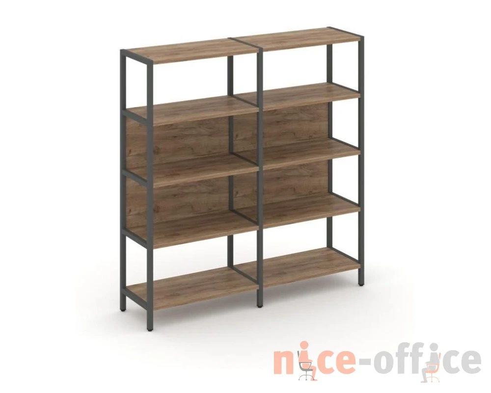 Двухсекционный стеллаж четырехярусный 1590х400х1613 Шелф Систем / Shelf System