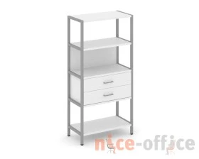 Односекционный стеллаж четырехярусный с ящиками 810х400х1613 Шелф Систем / Shelf System images