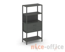 Односекционный стеллаж четырехярусный с ящиками 810х400х1613 Шелф Систем / Shelf System images
