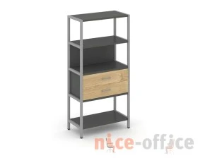 Односекционный стеллаж четырехярусный с ящиками 810х400х1613 Шелф Систем / Shelf System images