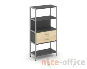 Односекционный стеллаж четырехярусный с ящиками 810х400х1613 Шелф Систем / Shelf System images