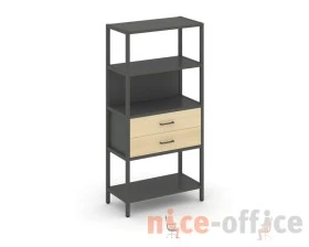 Односекционный стеллаж четырехярусный с ящиками 810х400х1613 Шелф Систем / Shelf System images