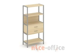 Односекционный стеллаж четырехярусный с ящиками 810х400х1613 Шелф Систем / Shelf System images