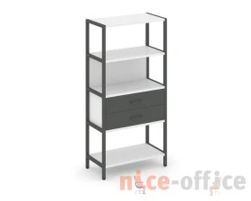 Односекционный стеллаж четырехярусный с ящиками 810х400х1613 Шелф Систем / Shelf System images