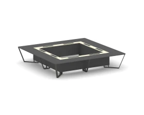 Стол переговорный квадратный ЛДСП/краш. металл/МДФ 4000x4000x750 Стил Мит / Steel Meet images