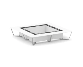 Стол переговорный квадратный ЛДСП/краш. металл/МДФ 4000x4000x750 Стил Мит / Steel Meet images