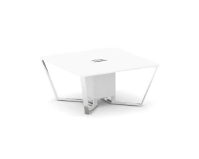 Стол переговорный квадратный Пластик Феникс/нерж. сталь 1600x1600x750 Стил Мит / Steel Meet images