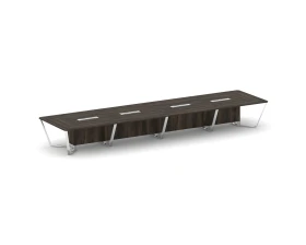 Стол переговорный прямоугольный ЛДСП/нерж. сталь 6400x1600x750 Стил Мит / Steel Meet images