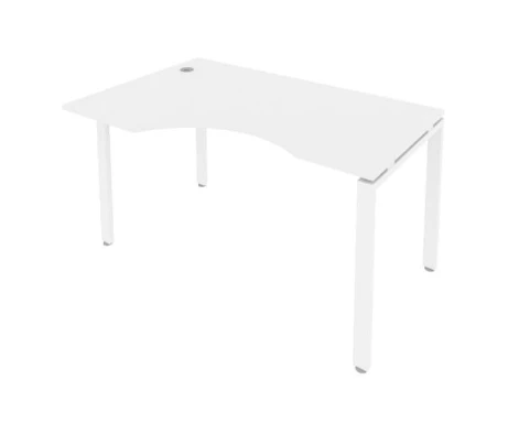 Стол криволинейный левый на П-образном м/к 140x90x75 Метал Систем / Metal System