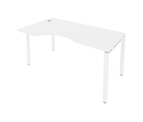 Стол криволинейный левый на П-образном м/к 160x90x75 Метал Систем / Metal System