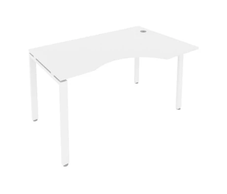 Стол криволинейный правый на П-образном м/к 140x90x75 Метал Систем / Metal System