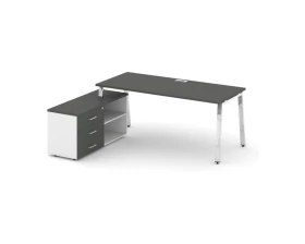 Стол письменный с греденцией левой на А-образном каркасе 1580x800x750 Стайл Проджект Директ Люкс / Style Project Direct Lux images