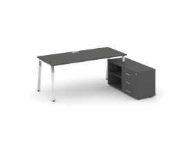 Стол письменный с греденцией правой на А-образном каркасе 1380x700x750 Стайл Проджект Директ Люкс / Style Project Direct Lux images