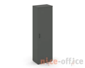 Гардероб узкий неглуб. с полкой и выдвижной штангой 600x400x1982 зад. стенка HDF Стайл Проджект / Style Project images