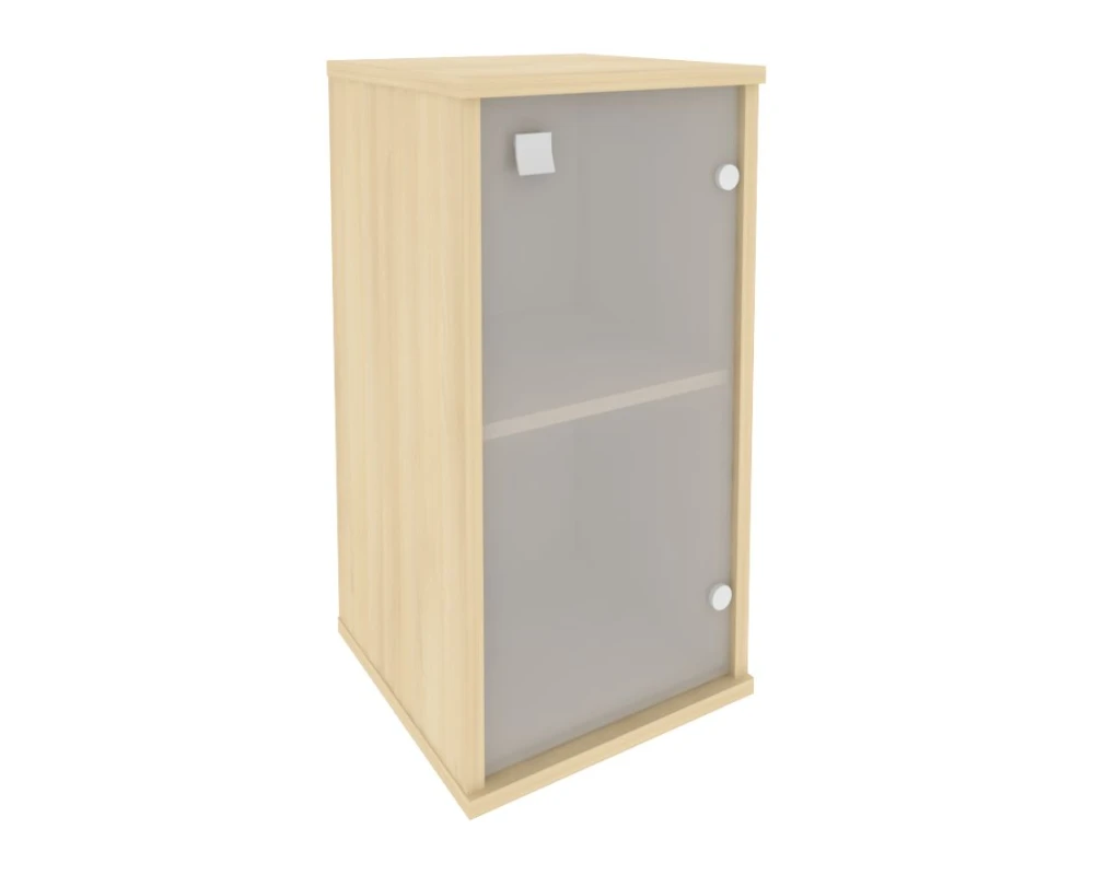Шкаф низкий узкий 1 низкая дверь стекло правый 412x410x828 Стайл Систем / Style System