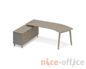 Стол на тумбе левый (тип 5) WOOD эргономичный Time Wood images