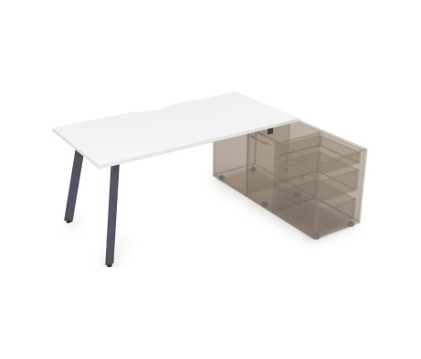 Стол с тумбой опорной, с вырезом (1600x700x750) АРРЕДО / ARREDO