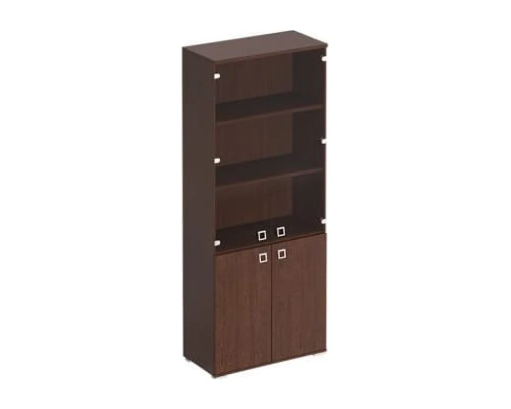 Шкаф для документов со стеклянными прозрачными дверьми 90,2x44,2x221 Cosmo
