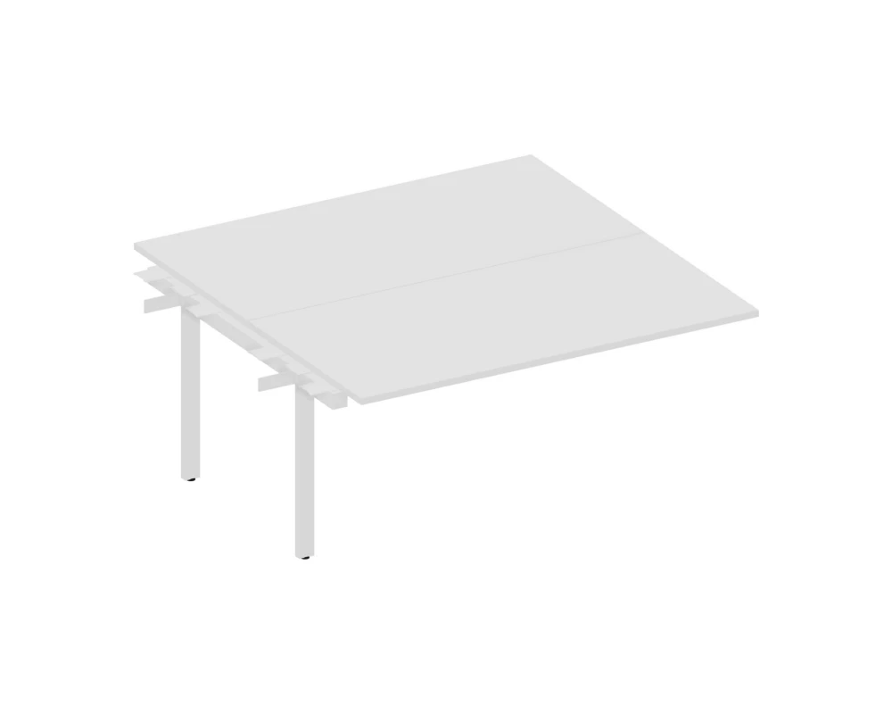 Стол bench приставной 160х160х75 (без отверстий) Артвуд / Artwood Белый/Бук