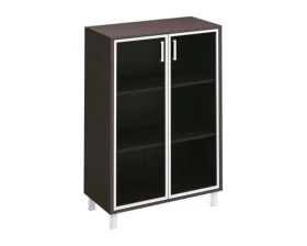 Шкаф для документов двери стеклянные в алюминиевой раме 90x45x131 Born images